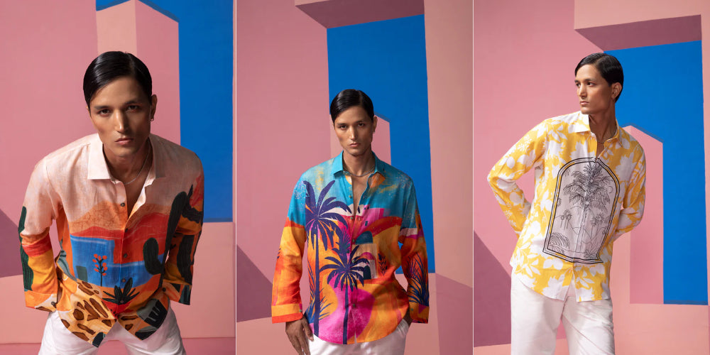 Postcard Collection by Nautanky – Stylish Full Sleeve Shirts for Men in Ahmedabad
