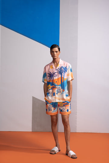 COSMIC CITY POLO SHIRT WITH SHORTS