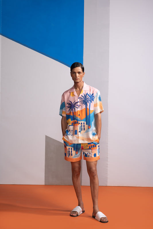 COSMIC CITY POLO SHIRT WITH SHORTS