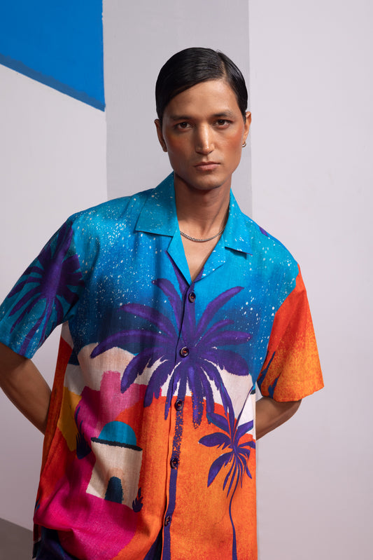 MOONKISSED TROPICS POLO SHIRT