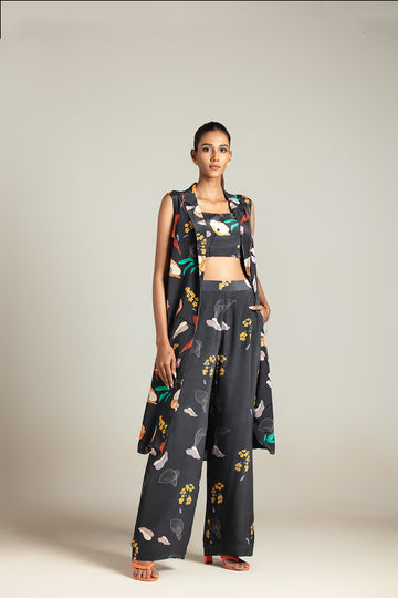 Eden Trench With Crop Top And Pants