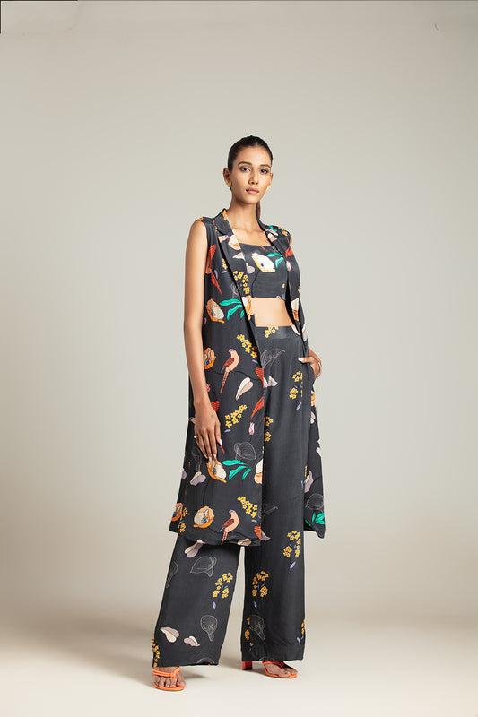Eden Trench With Crop Top And Pants