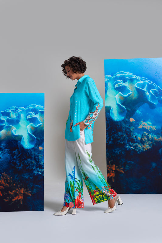 Aquatic Shirt With Reefing Romance Pants