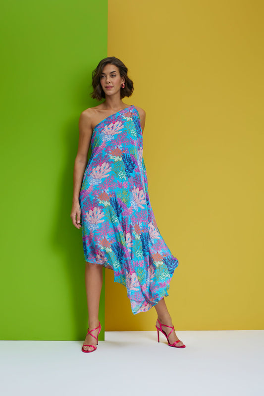 endless blues - Drape Dress