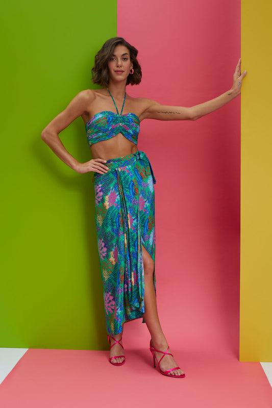 paradise - Wrap Around Skirt With Bustier