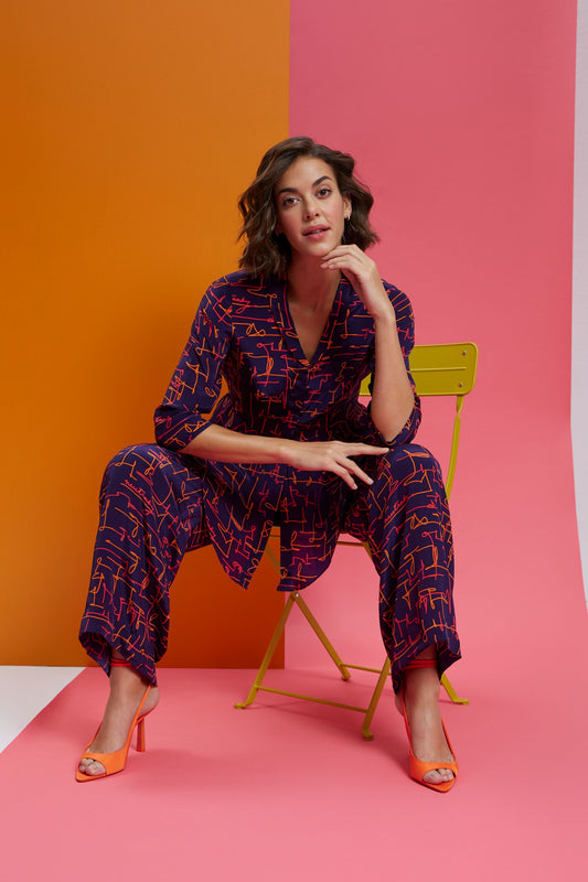 your loss-Peplum Top With Pants
