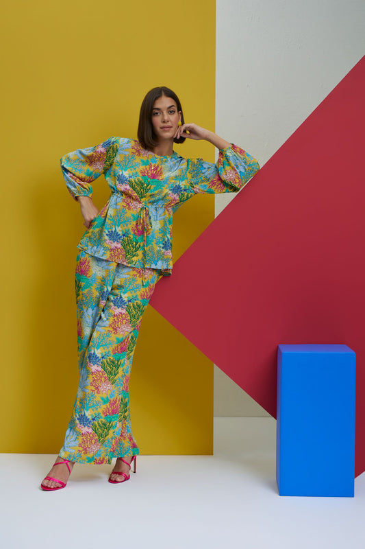 sun's out-Tie Up Shirt With Trouser