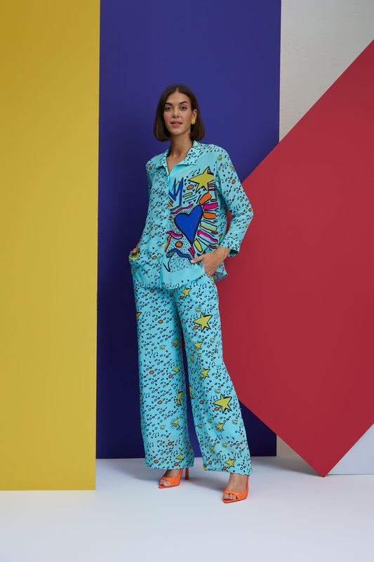 simps-Over Size Shirt With Pants