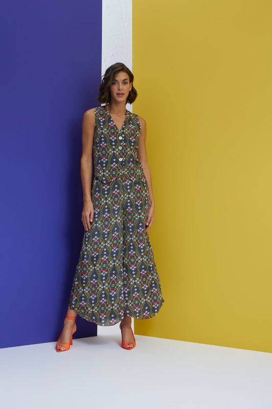 over it - Waist Coat With High Low Pants