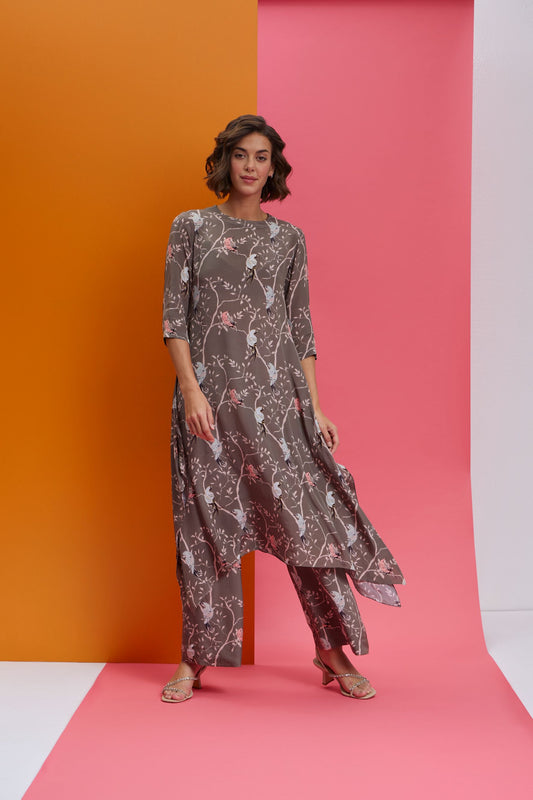 this is she - Square Cut Kurta With Straight Pants