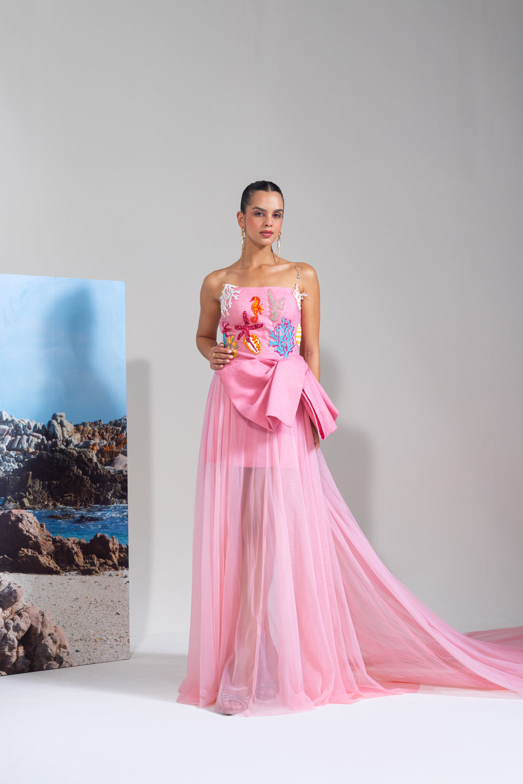 Blush Pink Scuba Couture Dress