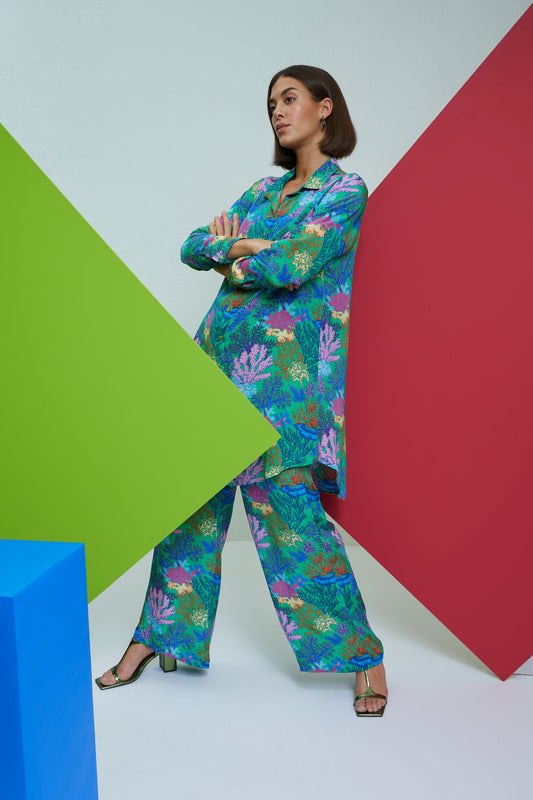 modest - Over Size Long Shirt With Pants
