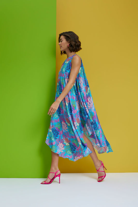 endless blues - Drape Dress