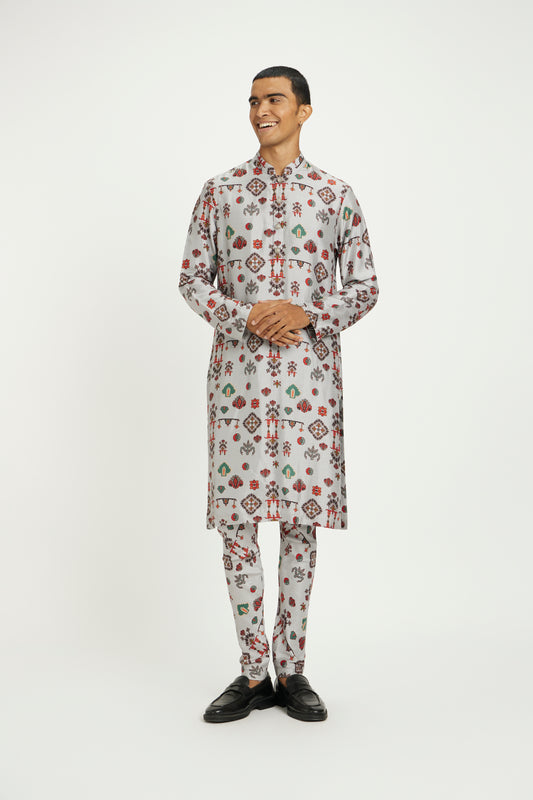 Slate Muse Motif-printed Kurta Set