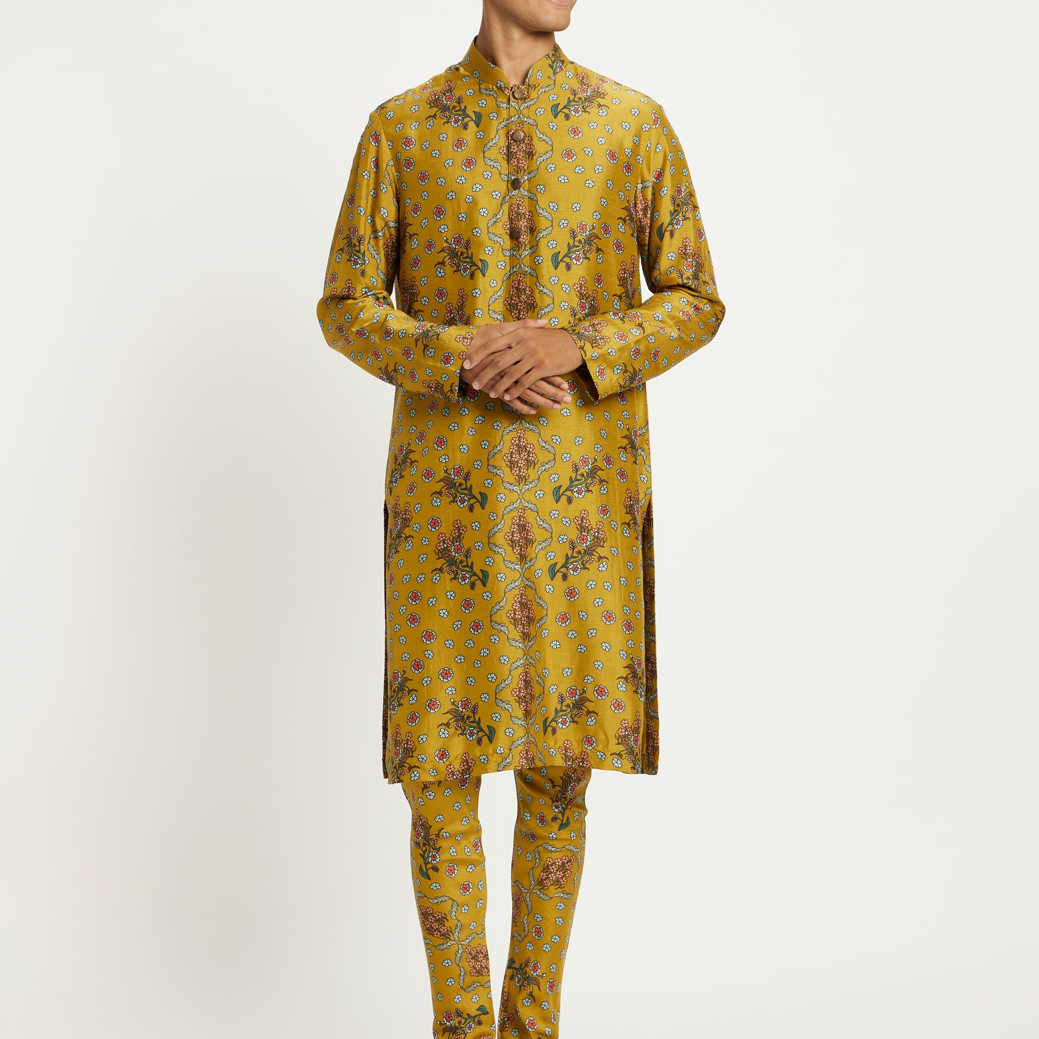 Ochre Printed Kurta Set