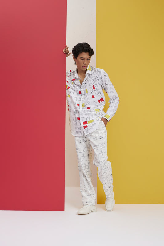 Quad Button Down Shirt with Pants
