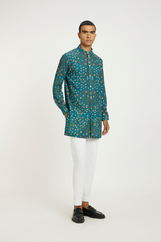 Ethereal Azure Stitched Kurta With Pants