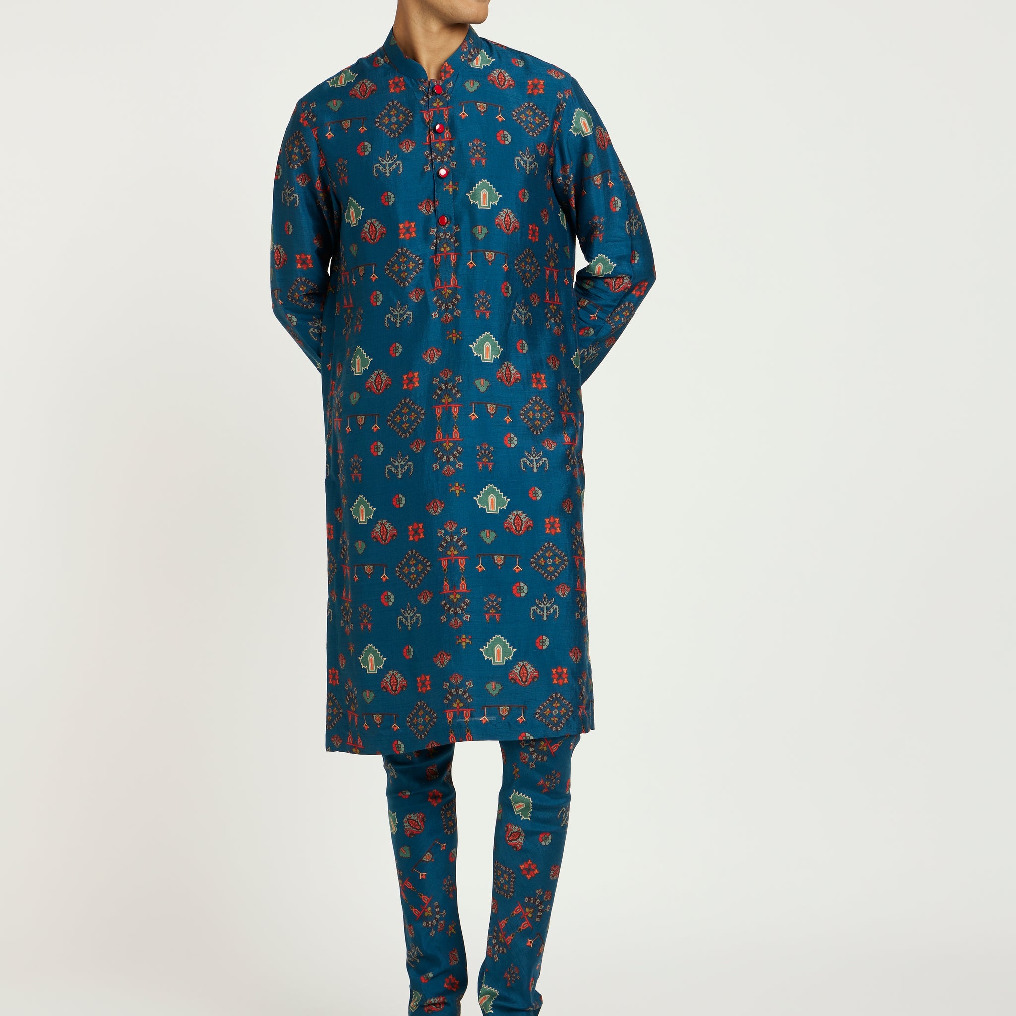 State Print Kurta Set