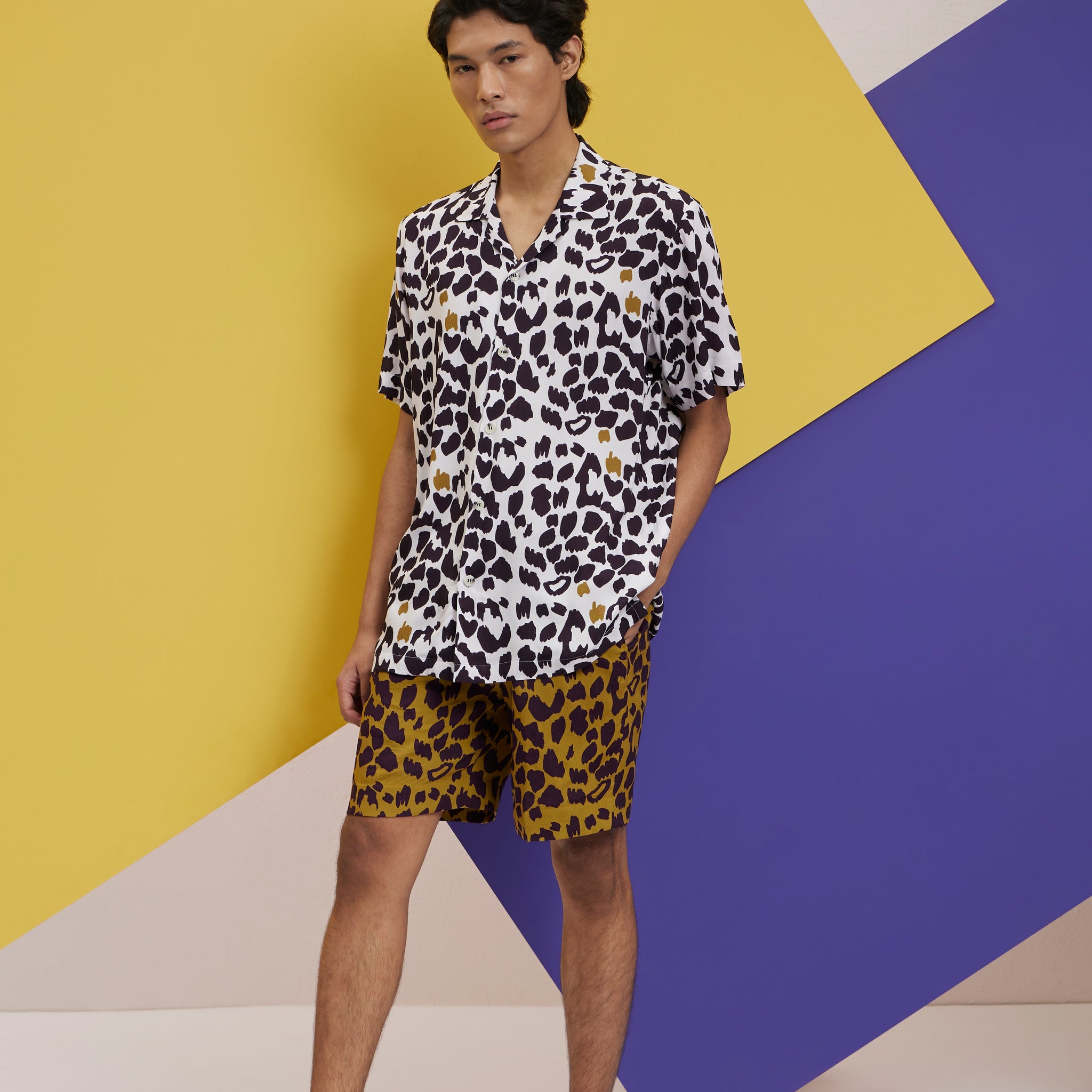 Designer Shirt with Shorts - Tigress oversized co-ord set