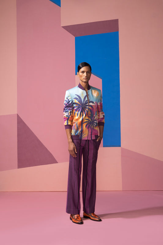 SUNLIGHT IN THE DESERT BOMBER JACKET WITH RIBBED PANTS