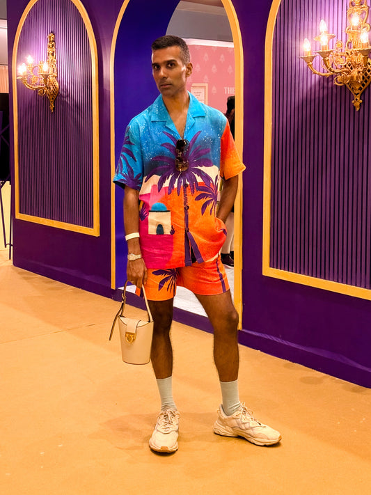 Prayag Menon in Our Polo Shirt With Shorts