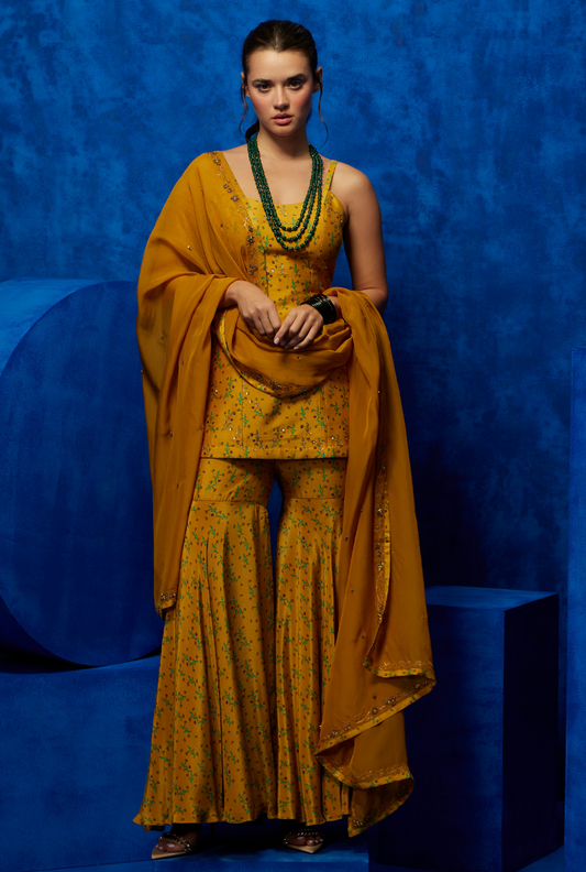 Meadow Mustard- Sharara Set