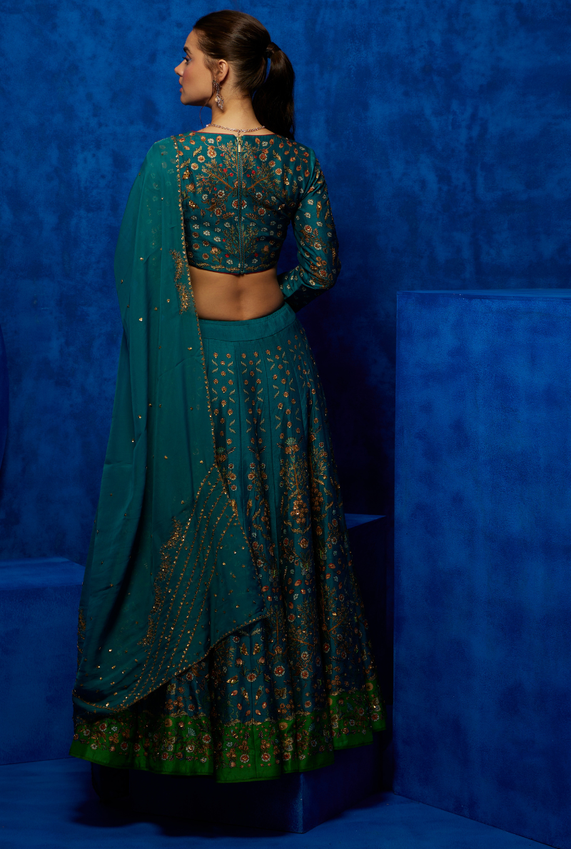 Midnight Petal- Lehenga Set1