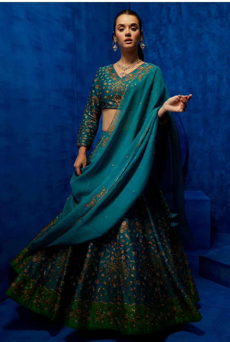 Midnight Petal- Lehenga Set2