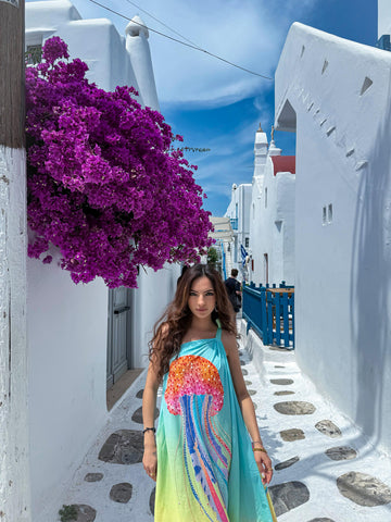 Ahana Ghai in Our One Shoulder Wave Dress