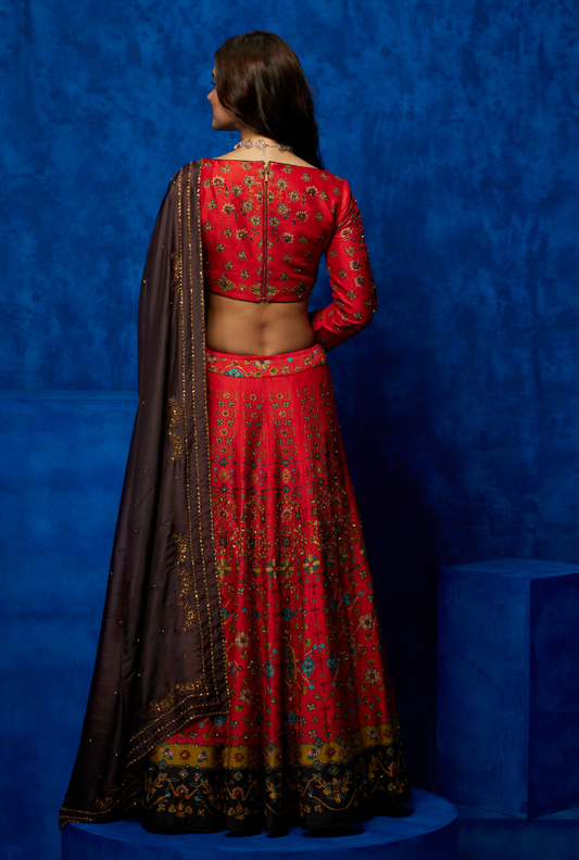 Tangerine Dream-Lehenga Set