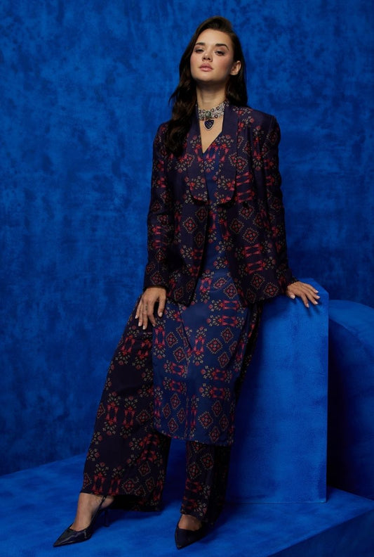 Tapestry- Long Tunic with Pleated Trouser with Blazer
