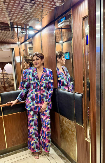 Shamita Shetty in Our Bold N Boujee Blazer Set