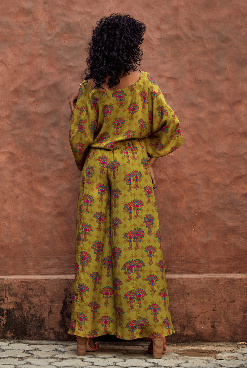 Green Co-Ord Set - Tie Up Kaftan