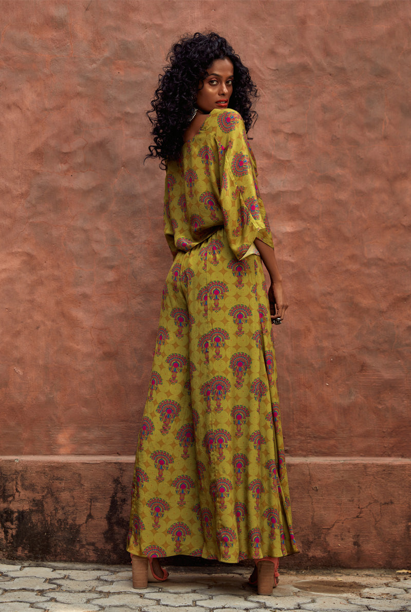 Green Co-Ord Set - Flared Pants