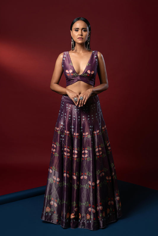 Ziba Purple Lehenga