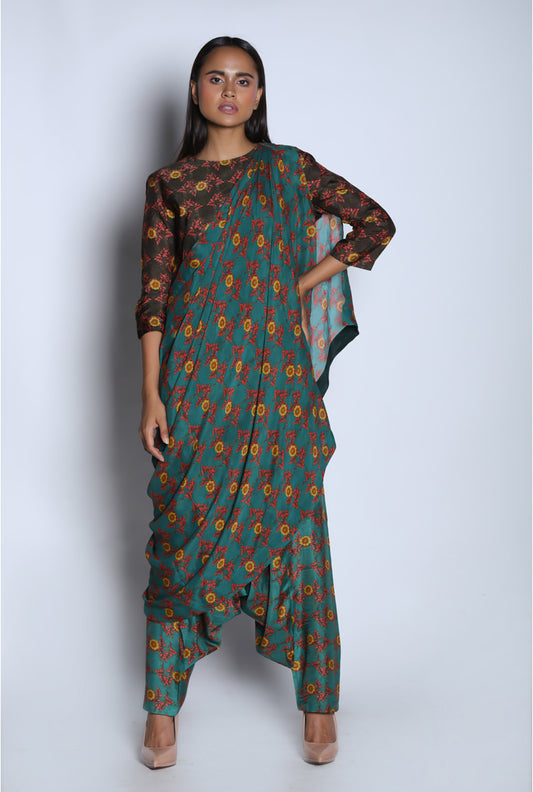 TEAL GREEN AFGHANI SET