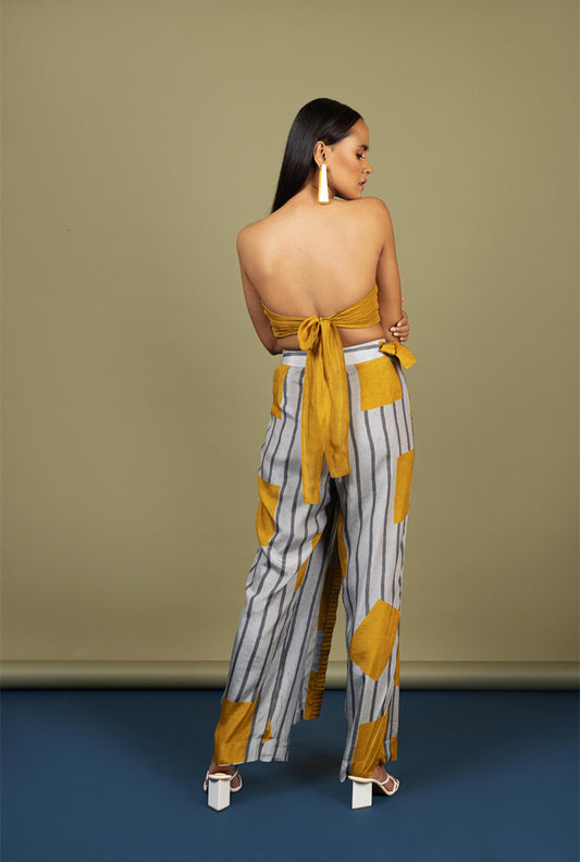 Pleated Bustier With Wrapped Pants - MAIN CHARACTER VIBES