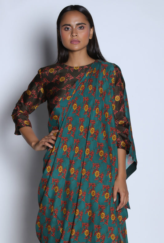 TEAL GREEN AFGHANI SET