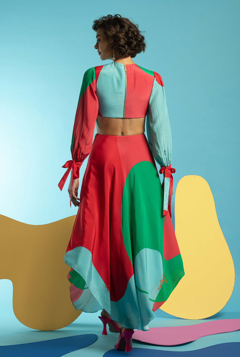 Side Cut Out High-Low Dress - Designer Clothing Store