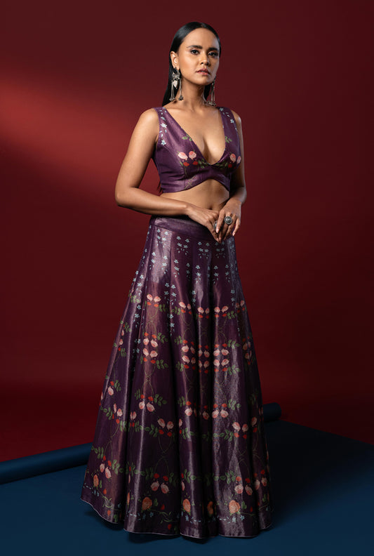 Ziba Purple Lehenga