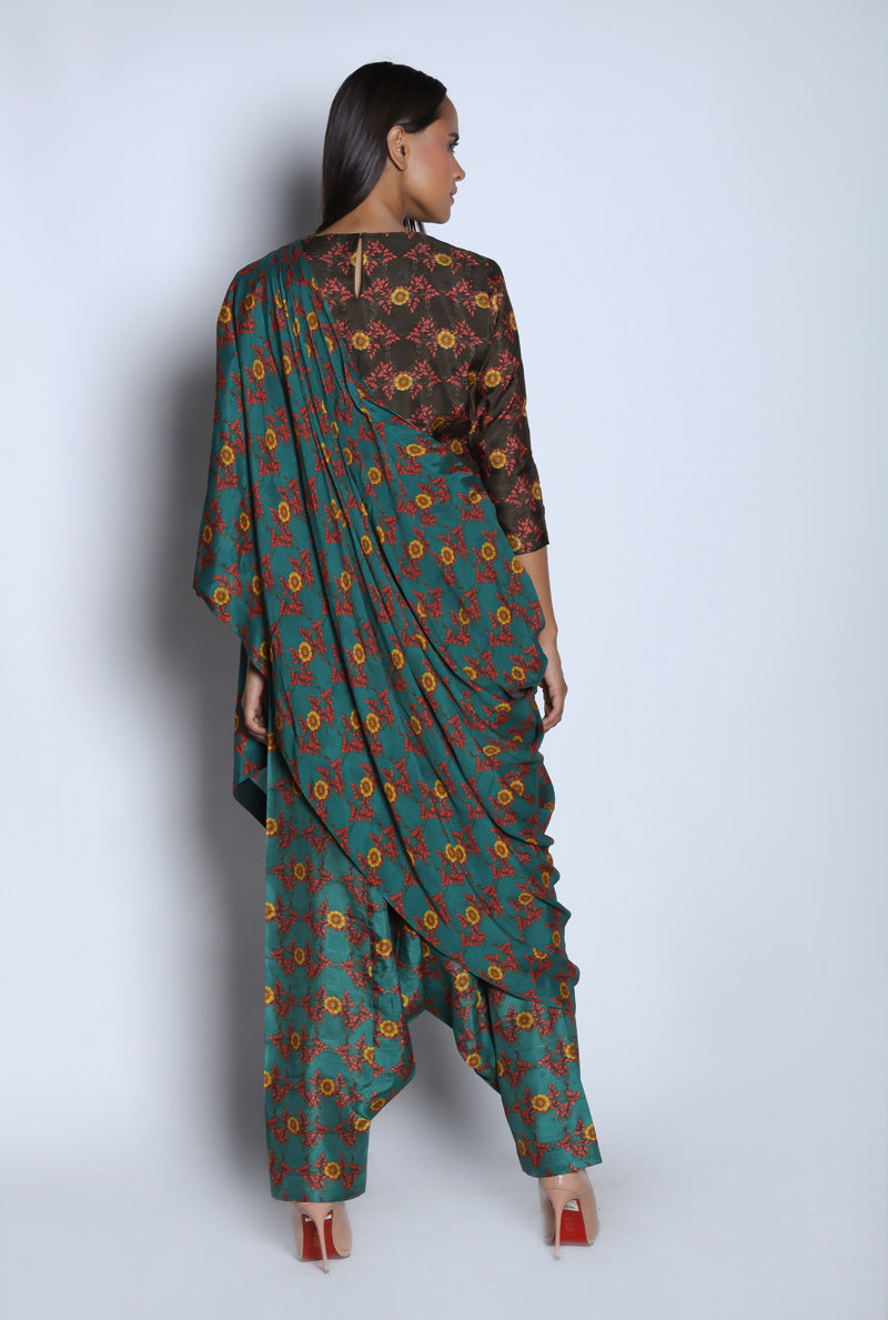 Green Designer Afghani Set