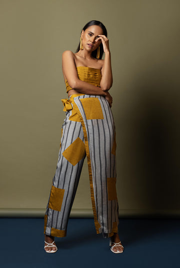 Pleated Bustier with Wrapped Pants by Nautanky - Main Character Vibes