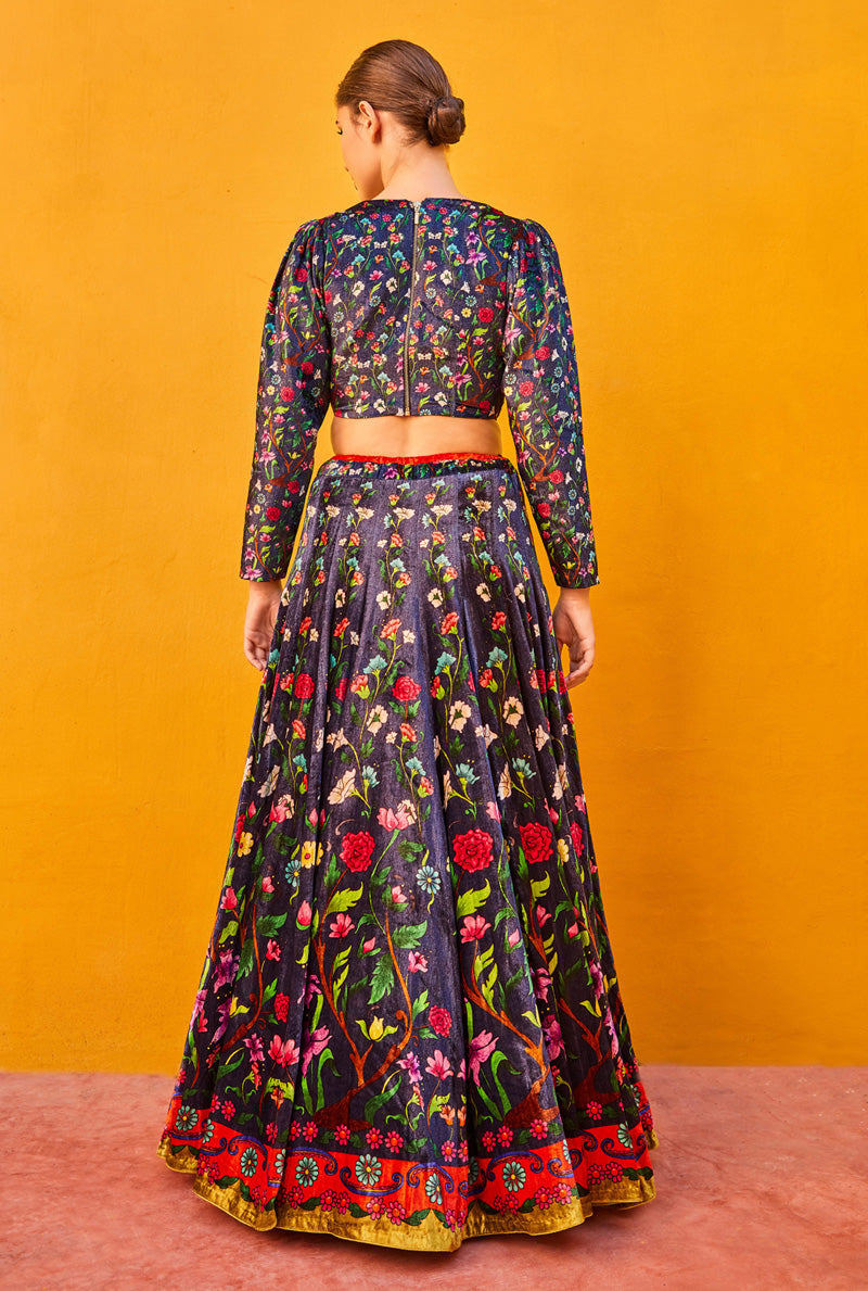 women's lehenga choli and dupatta set
