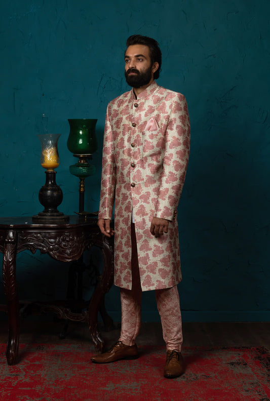 BLUSH INDO-WESTERN PRINTED KURTA SET