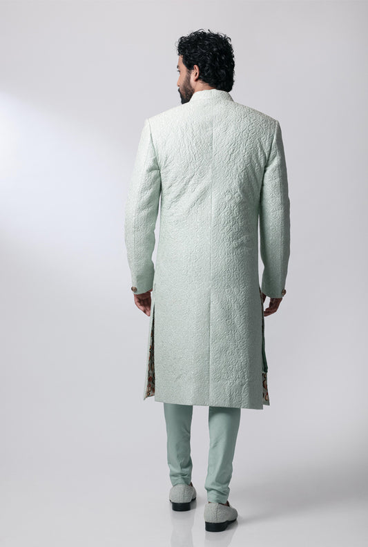 Turquoise Sherwani Set