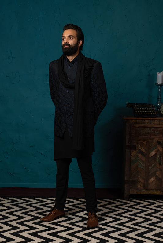 BLACK KURTA SET