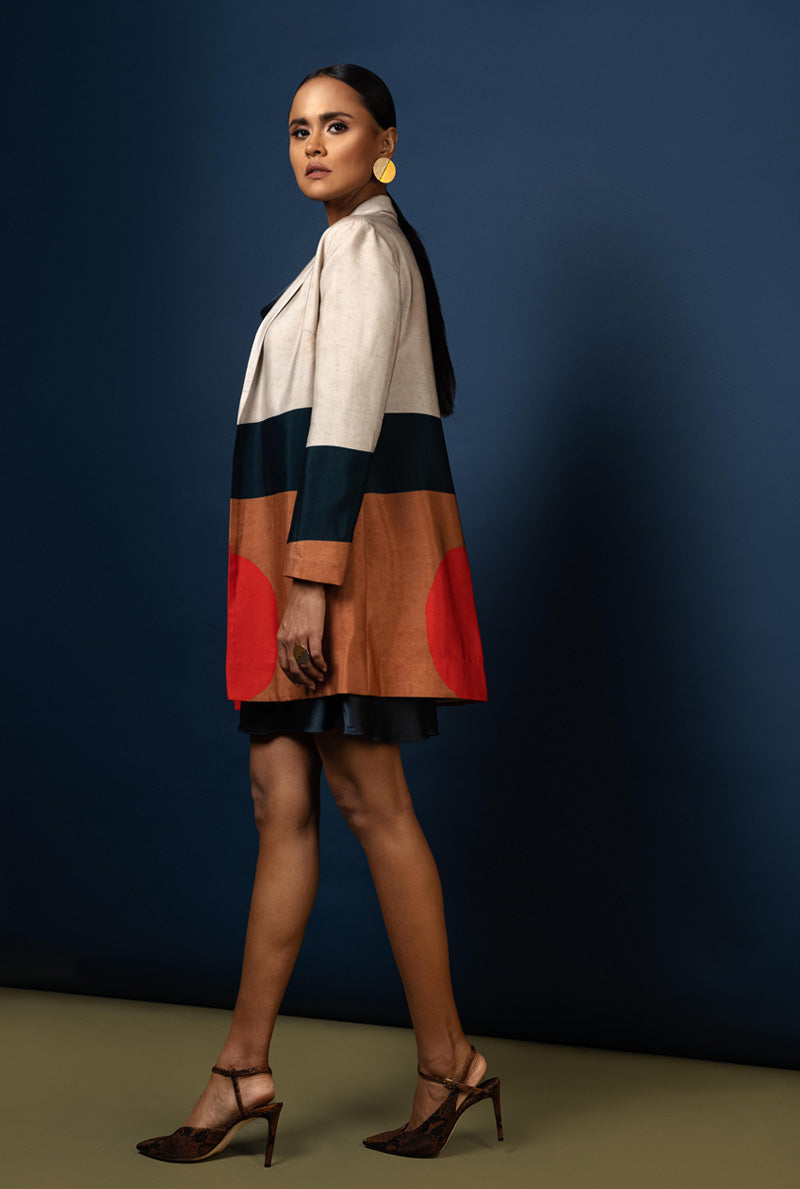Slip Dress With Blazer - Contemporary Ethnic Wear