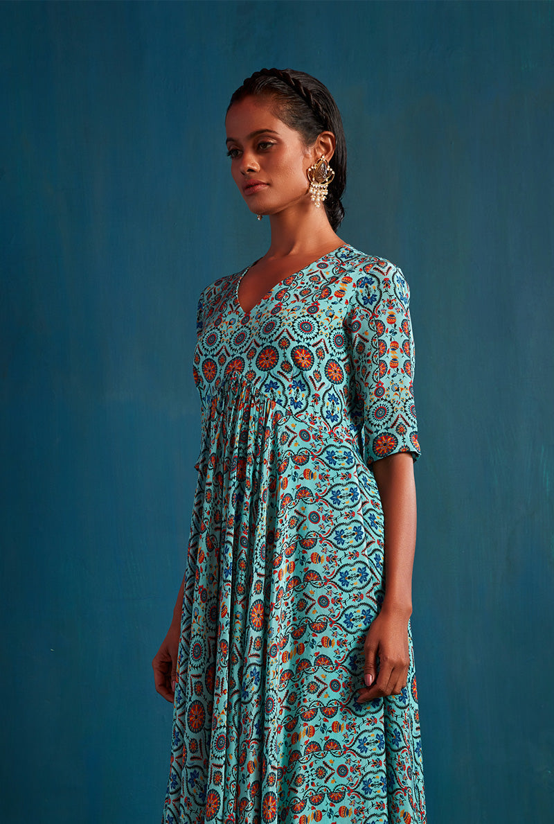 Blue High-Low Maxi - Luxury Clothing Brands