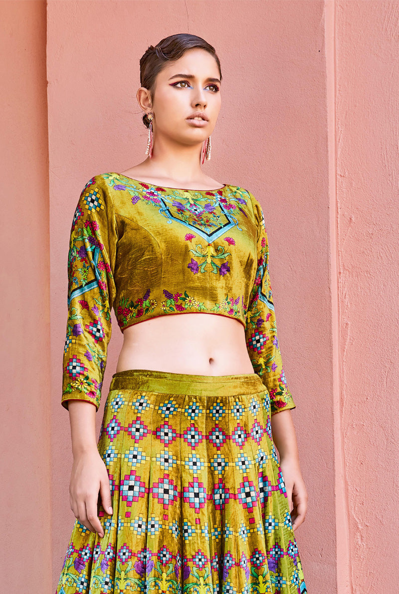 Printed lehenga set 
