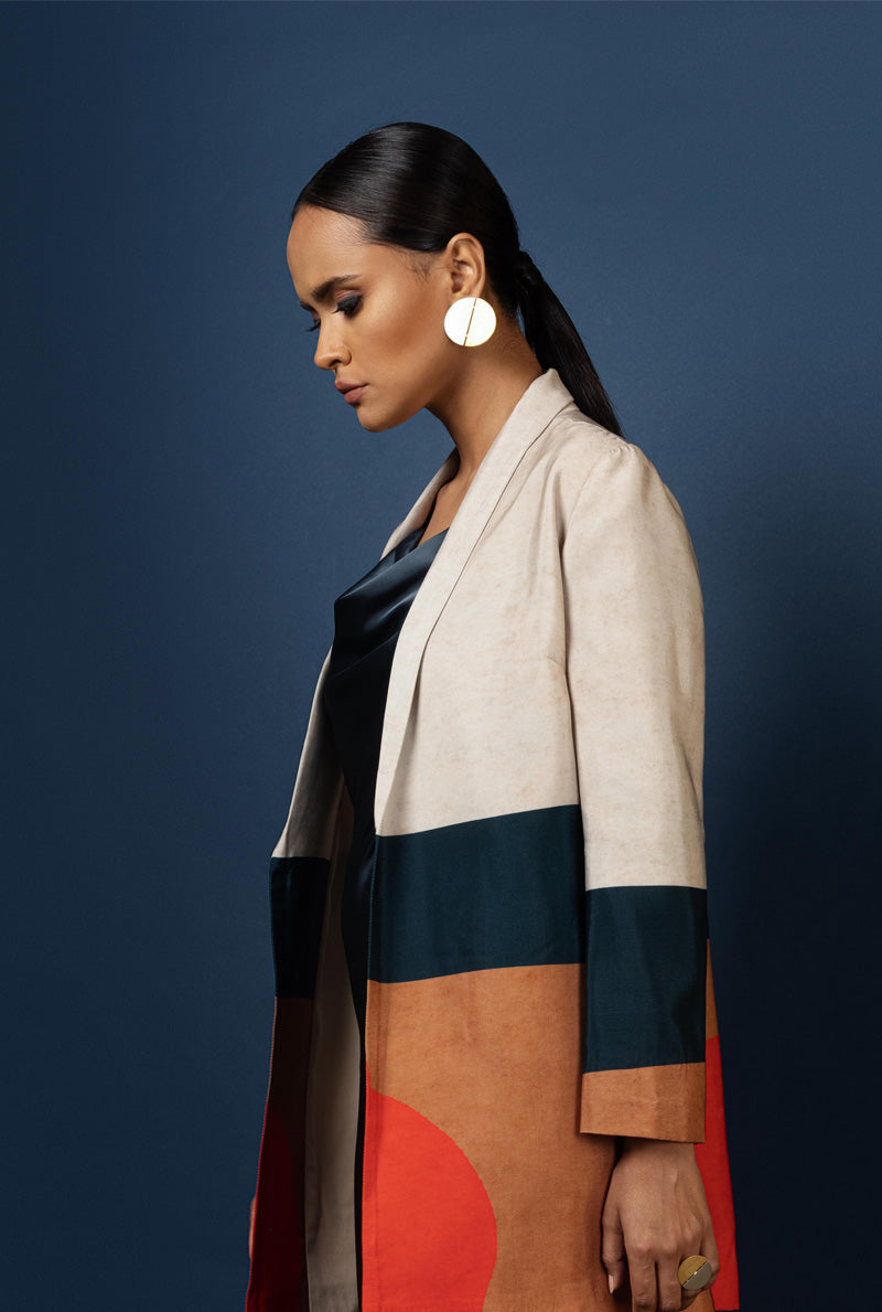 Slip Dress With Blazer - Women's Fashion